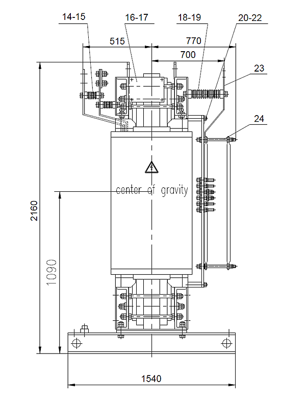 6700kva dry type transformer