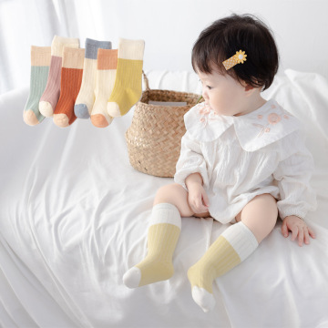 Baby color blocked mid tube socks