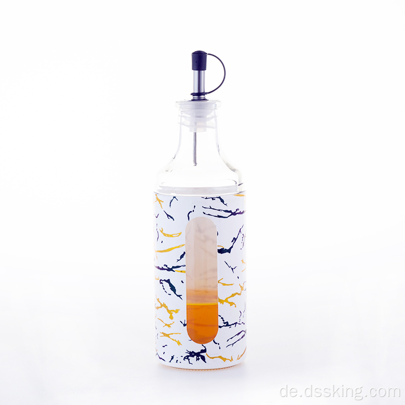 Glasölflasche mit Plastikgehäuse