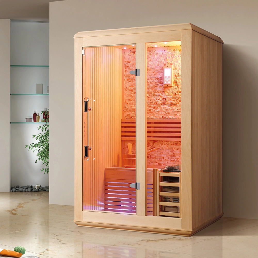 Super Value Overhead with LED Light Adult Wooden Sauna Room