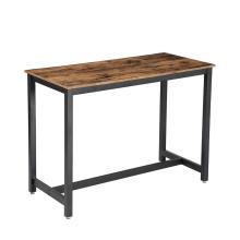 Modern Small Wooden Wood Metal Dining Table for Kitchen