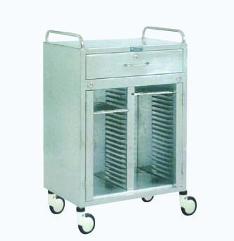 40-shelf stainless steel trolley for medical record clip B27