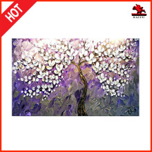 hot phto France Purple Abstract tree knife oil Painting