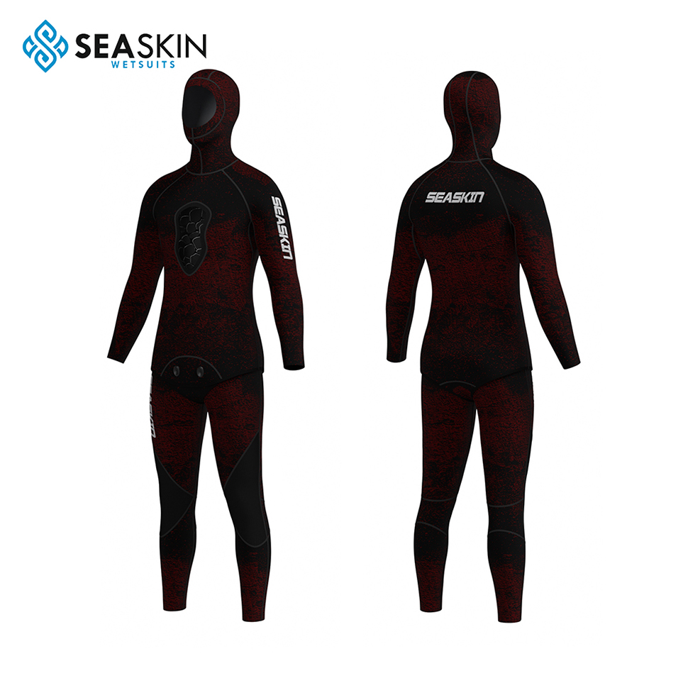 Seaskin 5mm Neopren OEM Özel Camo Açık Hücre Wetsuits Balık Avcılık Erkekler Dalış Wetsuet