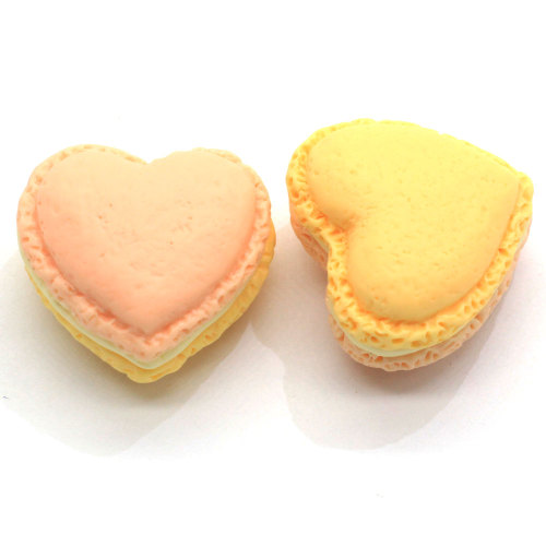 24mm 3D coeur macaron Miniature résine Figurine français macaron charmes pour la décoration