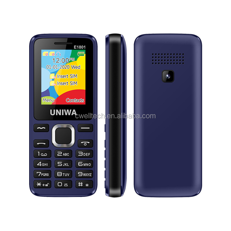 Stock Dual SIM card Brand Quality UNIWA E1801 Feature Mobile Phone