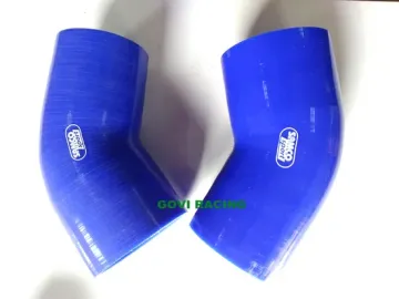 Blue 76mm Elbow Silicone Radiator Hose Turbo