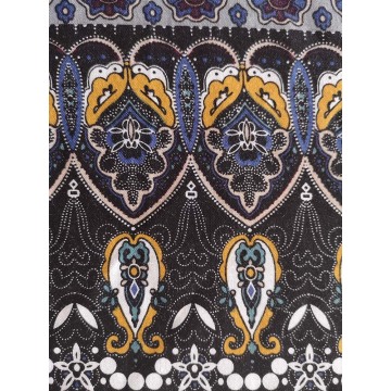 Paisley Rayon Challis 30S Tissu Impression Jet-jet