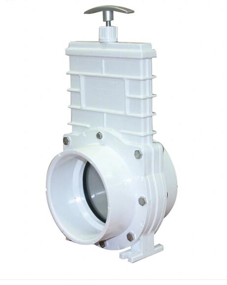 Plastic UPVC Gray Knife Sliding Gate Valve DIN ANSI Standard