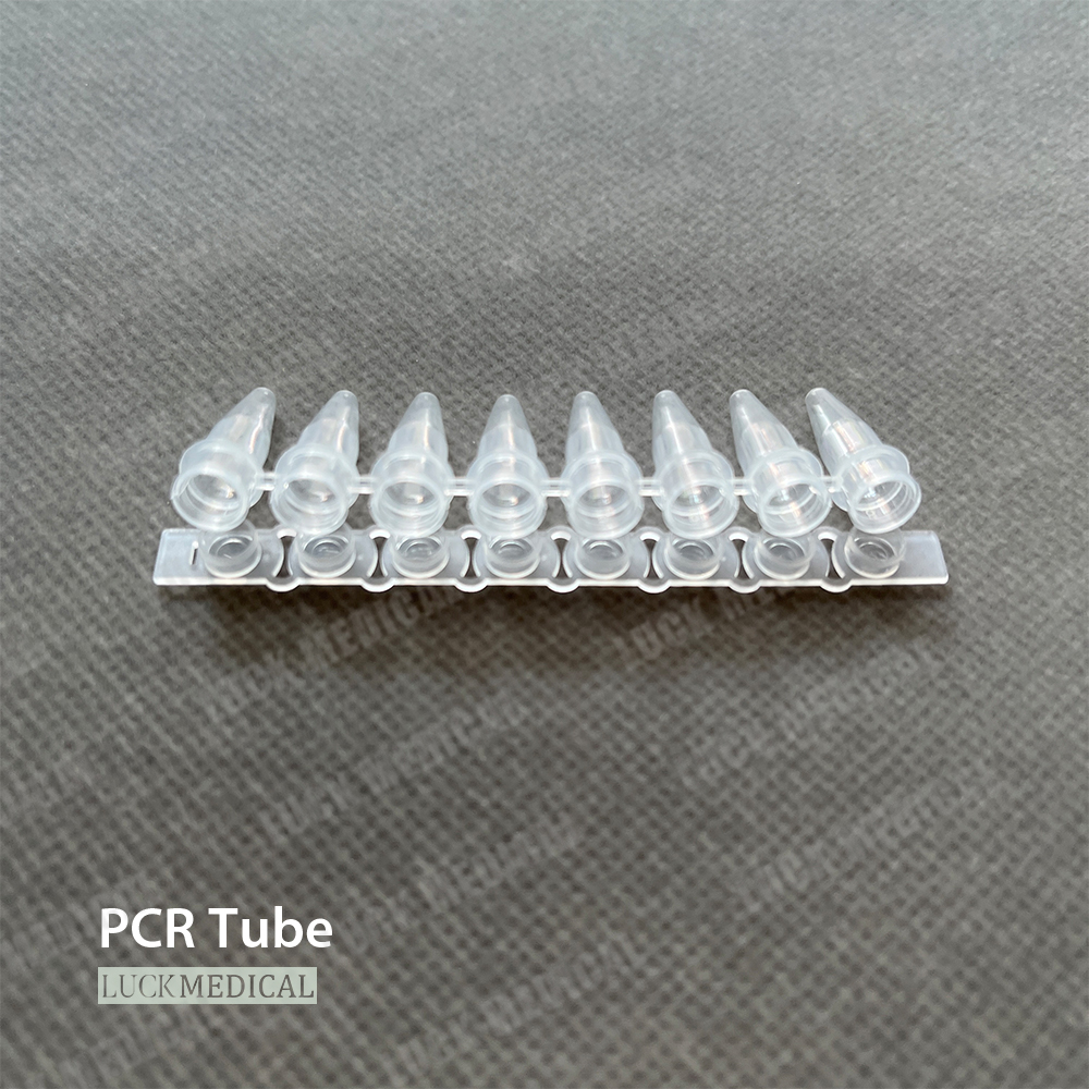 شرائح PCR من البلاستيك 8 أشرطة أنابيب PCR أنابيب PCR