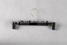 Genaral Black plastic hanger with clips at ends