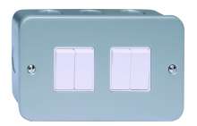 10A 4 Gang 2 Way Switch Metal Clad