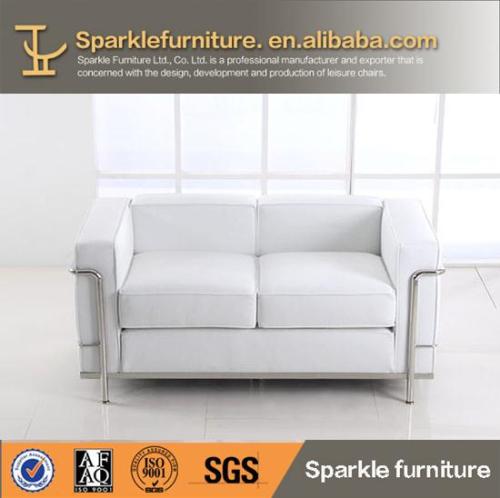 Modern italy double chaise leather sofa