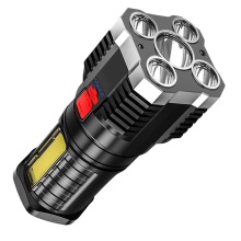 Wholesale Five Core LED Waterproof Rechargeable COB Flashlight
