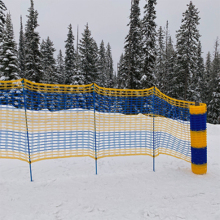 Orange Red Ski Resort Safety Net - Plastic Ski Safety Fence