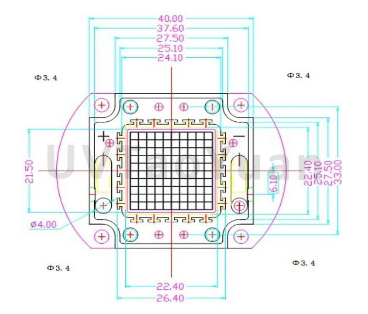 LED Plant Grow Light 380-840nm 100W