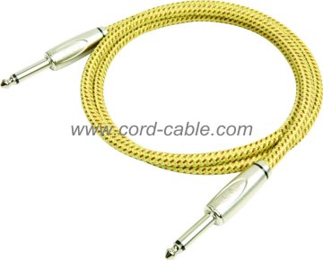 DBS Series Instrument Guitar Cable Jack to Jack Yellow Braided