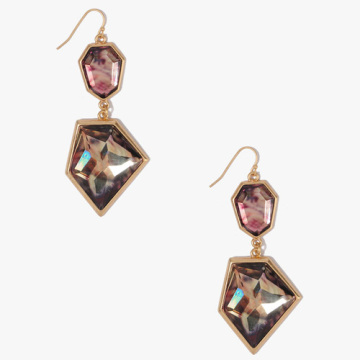 Irregular opal drop earring gold fashionable earring