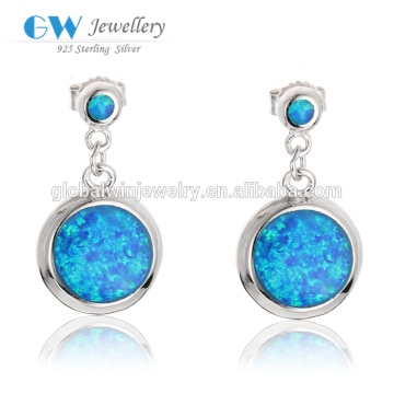 Hot Selling Opal Earrings Plain Sterling Silver Earring