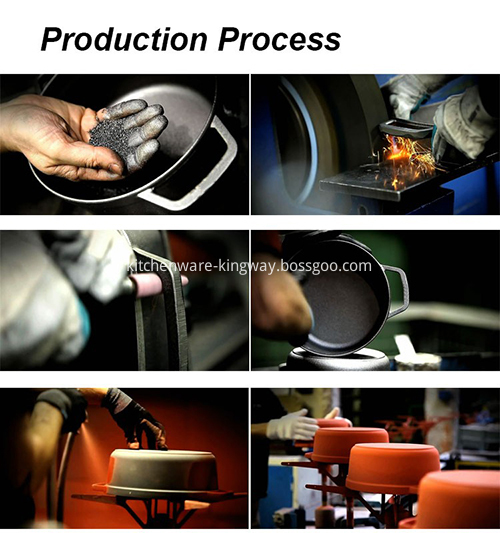 production process of cast iron cookware