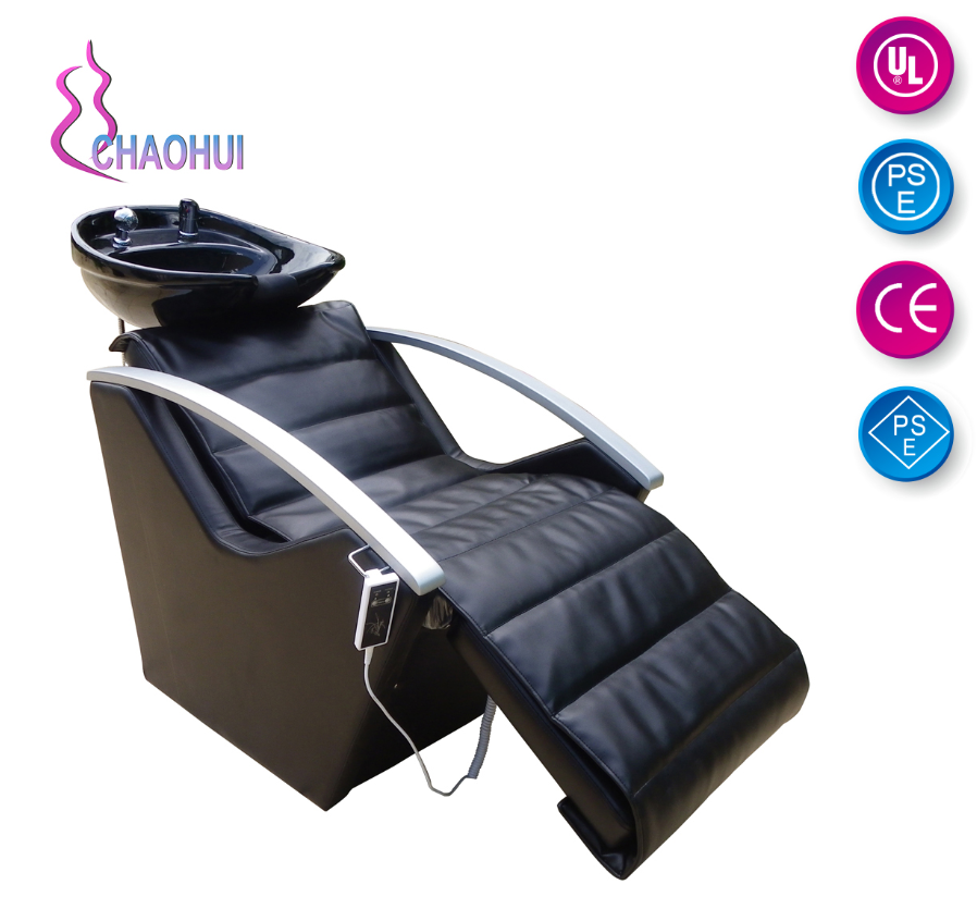 Semi-recumbent electric shampoo bed