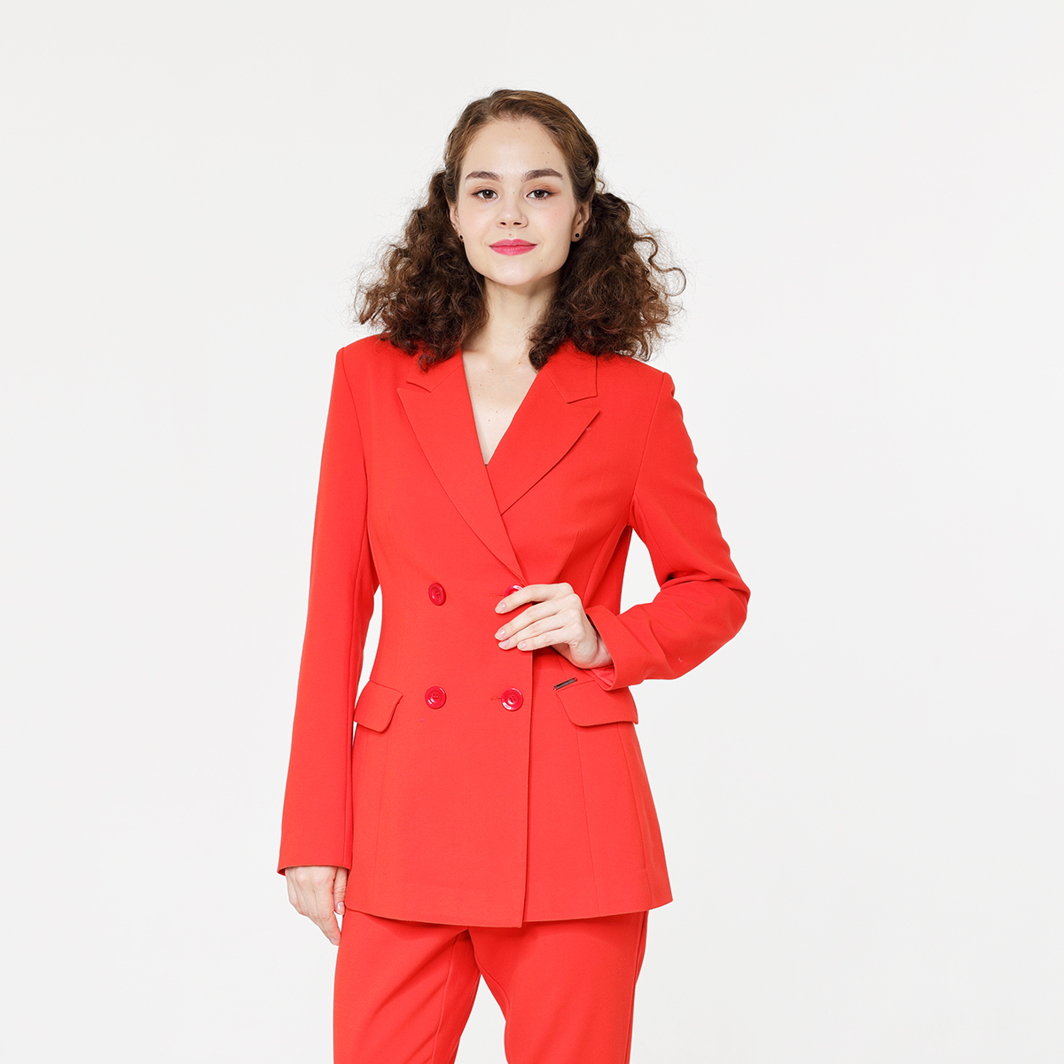 Red Women's suit blazer