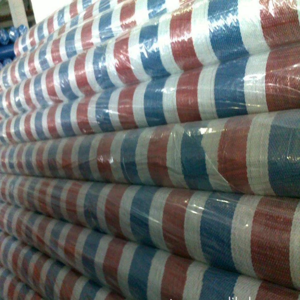 Red Blue White Stripe Tarpaulin Roll