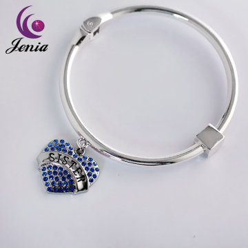 Jenia New Design Alloy Jewelry Designs Bangle With Shiny Zircon Crystal
