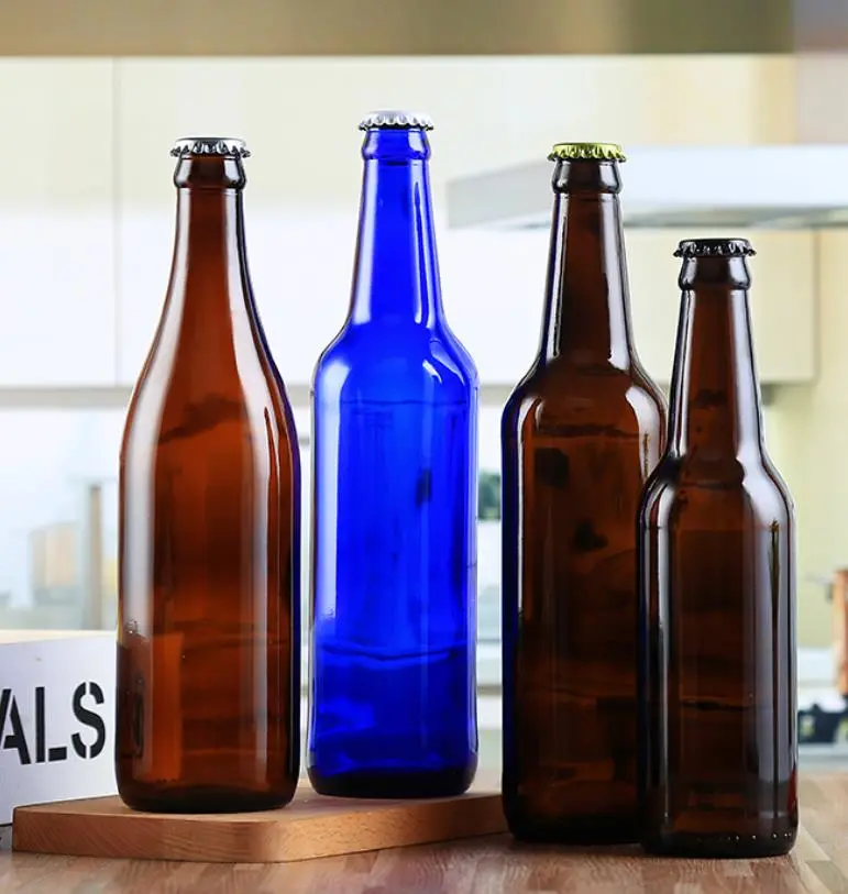 500ml Amber Transparent Glass Beer Bottle Beverage Bottle Wholesale