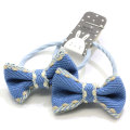 Handmade Fabric Bows Hair Tie Ponytail Holder Boutique Hair Bows Elastic Hair Ties Bands Pigtail Holders For Baby Girls