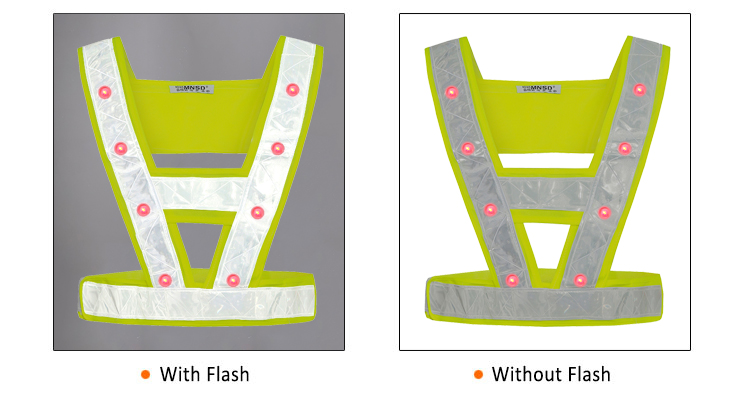 High visibility flashing bike led reflective traffic safety vest products