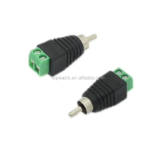Speaker Wire Cable to Audio Male RCA Connector Adapter