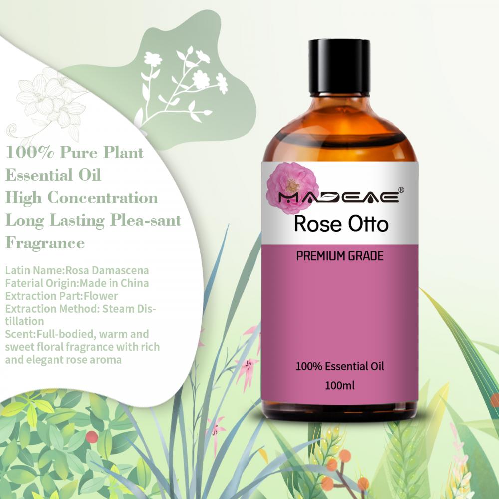 Personalização disponível para óleo essencial de rosa otto para problemas de pele