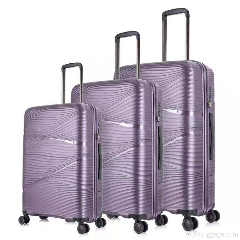 Горячие продажи новейший дизайн 100% полипропиленовый чемодан на колесиках