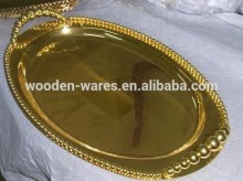 Golden wedding cake stand / golden wedding metal cake tray for wedding decoration
