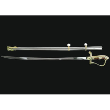 Polished steel ceremonial command sword
