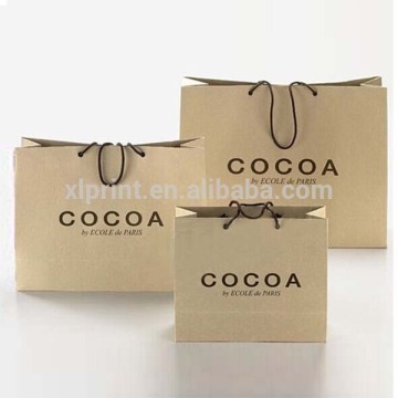 Shopping bag manufacture brown kraft paper carrier bag