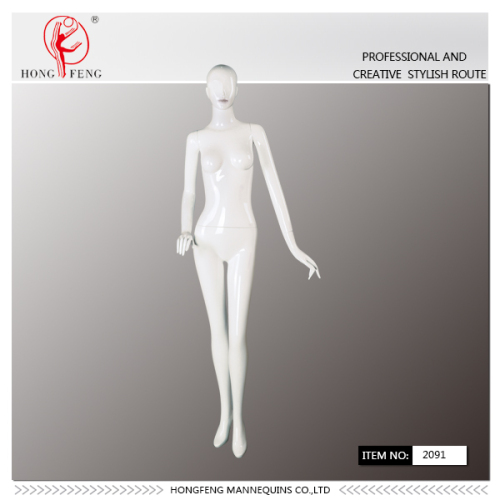 Elegant Lady mannequin with abstract head in white