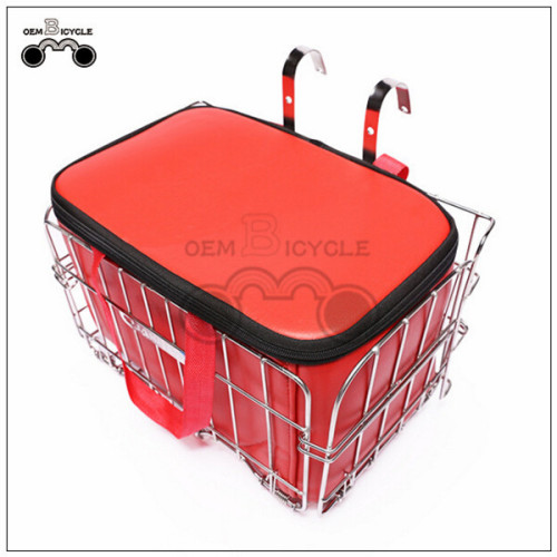 hanging bicycle steel basket with inner bag