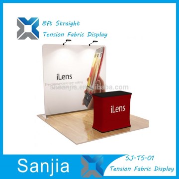 Tension Fabric Displays Straight 8ft, Straight 8ft Trade Show backdrops