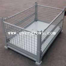 2017 Hot Sale Folding Wire Mesh Pallet Storage Cage With Hook