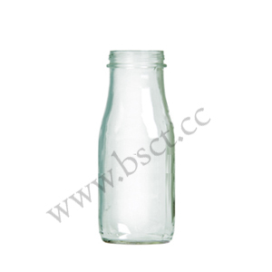 empty glass milk bottle