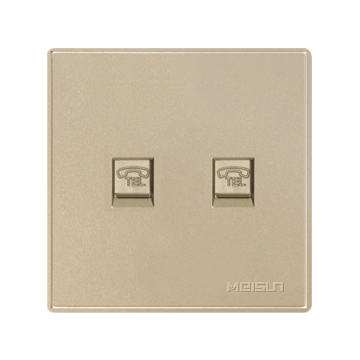 New two gang tel socket