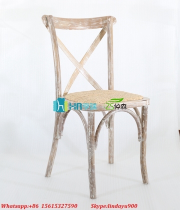 Cross back chair wooden wedding chair