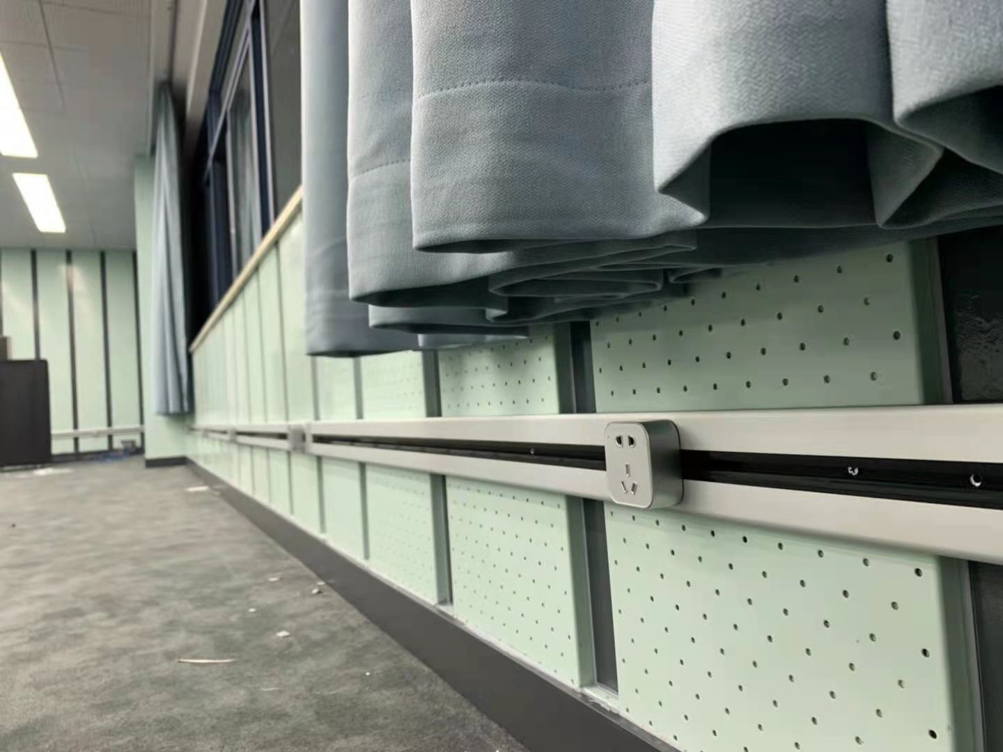 movable kitchen electrical black LED  recessed and surface track Socket with 3 gang power socket /60CM power track socket