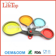 Collapsible Silicone Measuring Cups and Measuring Spoons - 4 Piece Set