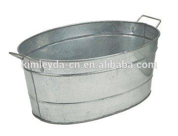 Galvanized oval household party tub