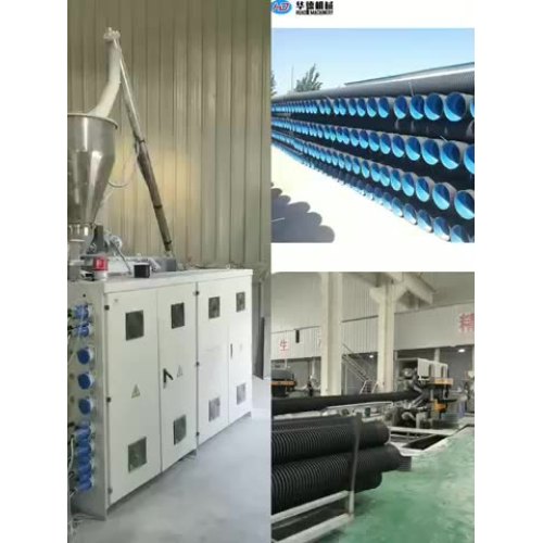 400-800mm HDPE dinding ganda garis ekstrusi pipa bergelombang