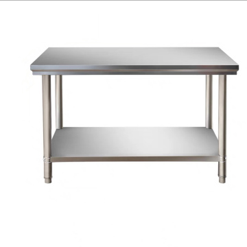 RUITAI Stainless Steel Worktable with Top Shelf and Back Shelf