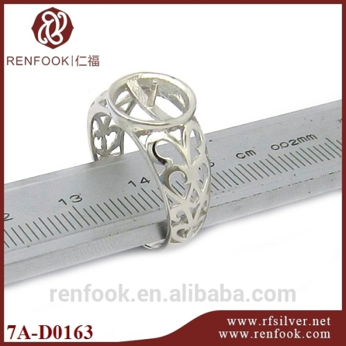 RenFook factory direct 925 sterling silver filigree top ring setting jewelry for jewelry making
